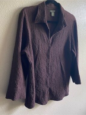 Great northwest Textured Button-Front Shirt in -Brown size large